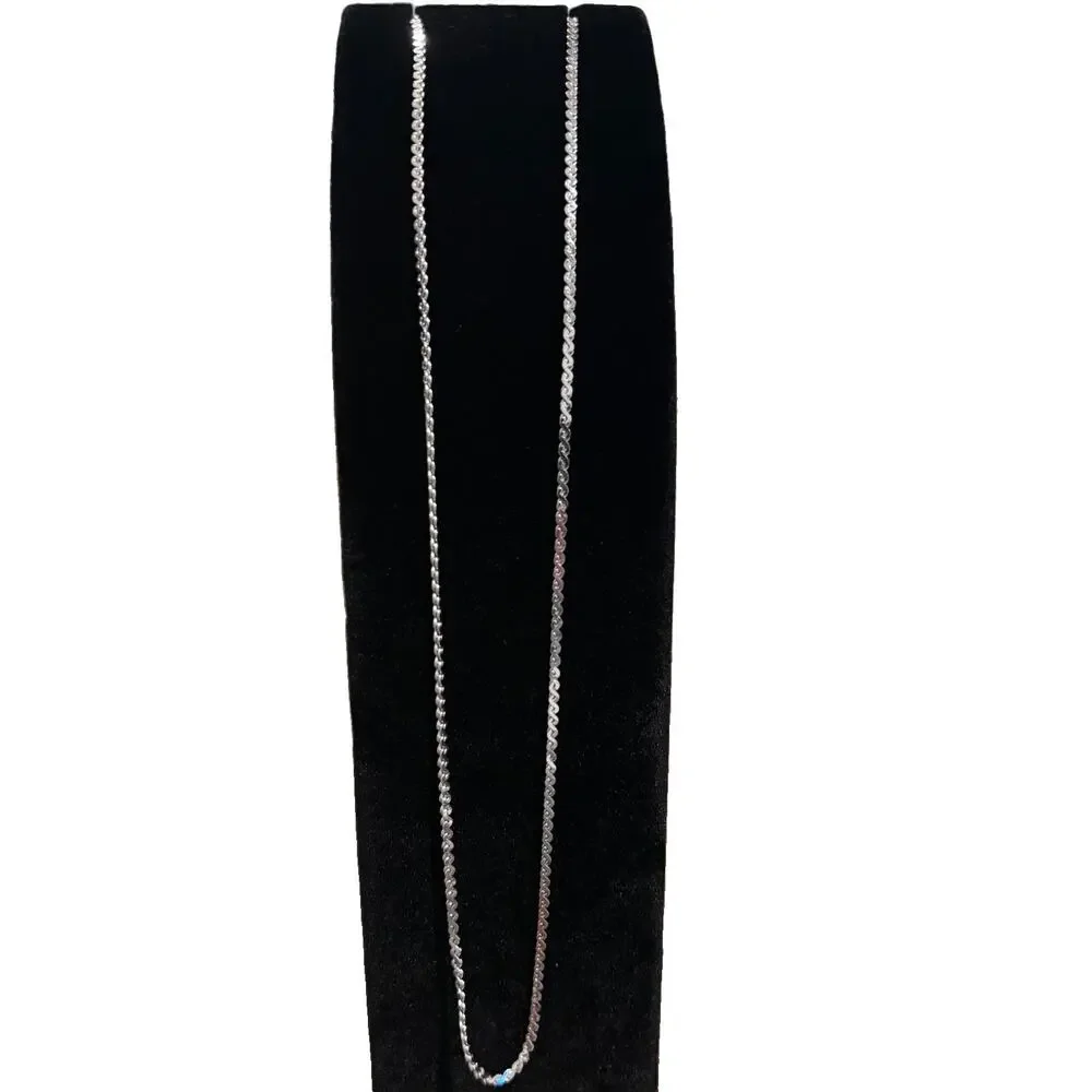 Vintage 70s Monet Silver Tone Long 27